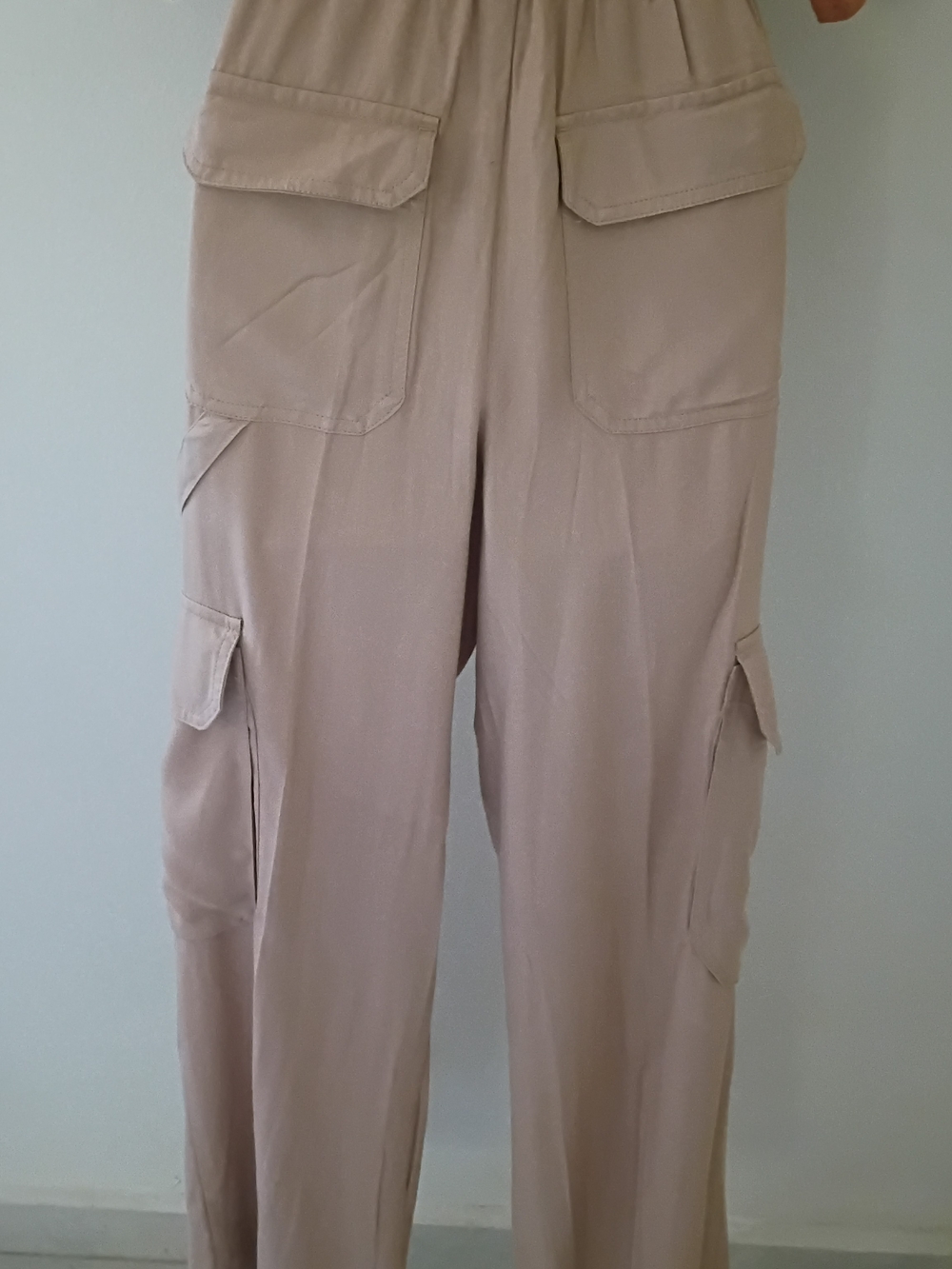 Rewash XS Tan Cargo Pants Wide Leg Rayon Utility Pants